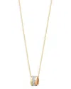 Georg Jensen 18k Rose, White & Yellow Gold Fusion Diamond Pave Puzzle Inspired Pendant Necklace, 17.72 In Gold/rose Gold/. Ct. T.w.