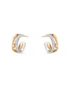 Georg Jensen 18k White & Rose Gold Fusion Diamond Small Hoop Earrings In White/rose Gold