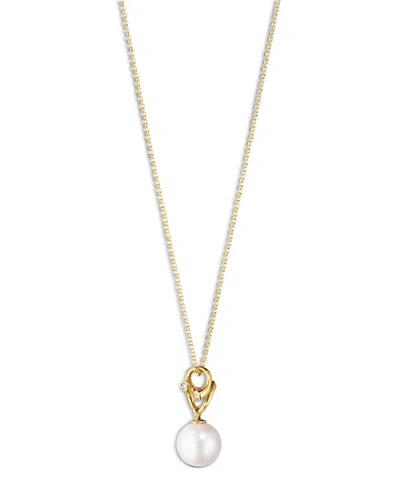 Georg Jensen 18k Yellow Gold Cultured Pearl & Diamond Magic Pendant Necklace, 17.72 In White/gold