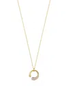 Georg Jensen 18k Yellow Gold Diamond Pave Mercy Small Pendant Necklace, 17.72 In Gold