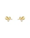 Georg Jensen 18k Yellow Gold Moonlight Grapes Diamond Grape Cluster Stud Earrings In Gold