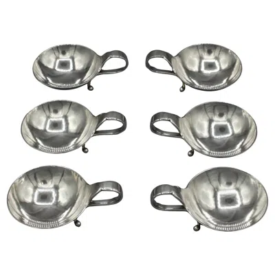 Pre-owned Georg Jensen 1933-1944 Set Of 6 Sterling Silver Salt Dips By