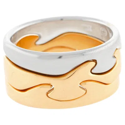 Pre-owned Georg Jensen 3 Band Puzzle Ring In Multi
