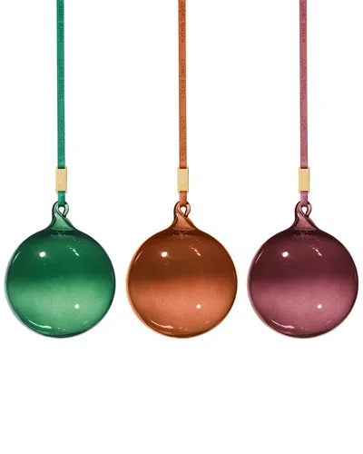 Georg Jensen 3pc Glass Ball Set In Multi