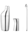 Georg Jensen Sky Polished Stainless Steel Cocktail Set In Metallic