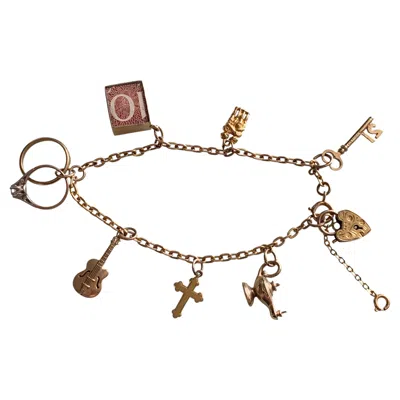 Pre-owned Georg Jensen 9ct Gold Vintage Charm Bracelet British Hallmarked In Multi