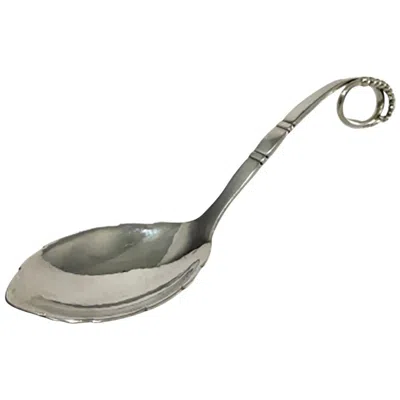 Pre-owned Georg Jensen A Serving Spoon From , Model 41, Denmark, '1945' In Silver