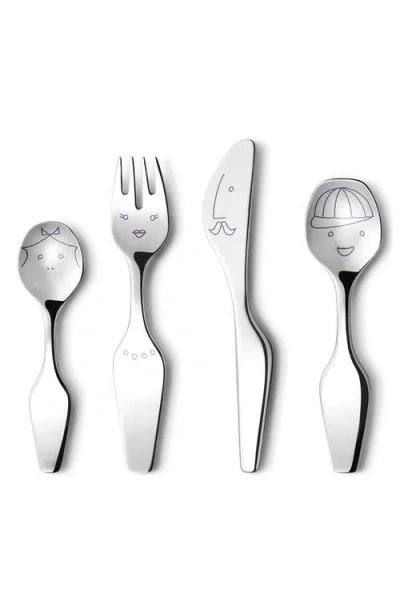 Georg Jensen Alfredo The Twist Family 4-piece Cutlery Set In Silver