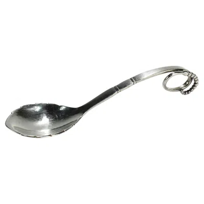 Pre-owned Georg Jensen Antique  Sterling Silver Ornamental 41 Sugar Spoon In Multi