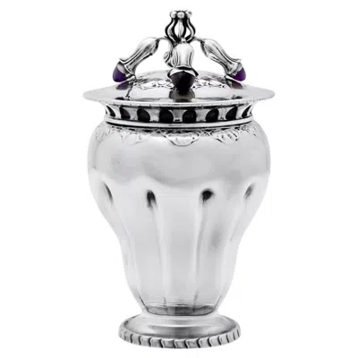 Pre-owned Georg Jensen Antique Silver Bonbonniere Design #10