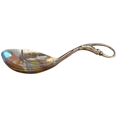 Pre-owned Georg Jensen Art Deco Style Sterling Silver Caddy Spoon By  #21 In Brown