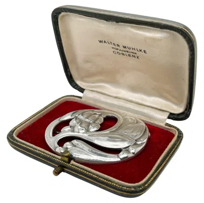 Pre-owned Georg Jensen Art Nouveau Sterling Silver Brooch No. 65 In Multi