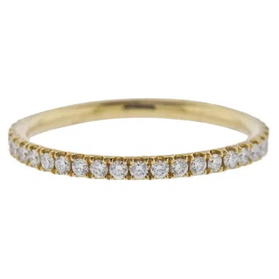 Pre-owned Georg Jensen Aurora Diamond Band Ring 1553a 18 Karat Yellow Gold Size 6.5