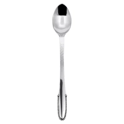 Pre-owned Georg Jensen Beaded Sterling Silver Iced Teaspoon 078, 1916