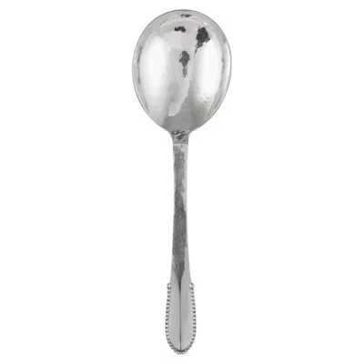 Pre-owned Georg Jensen Beaded Sterling Silver Serving Spoon 115, 1916
