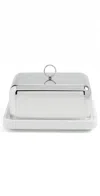 Georg Jensen Bernadotte Stainless-steel Butter Dish 9.4cm Stainless Steel In Silver