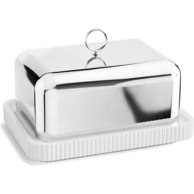 Georg Jensen Bernadotte Butter Dish In Silver