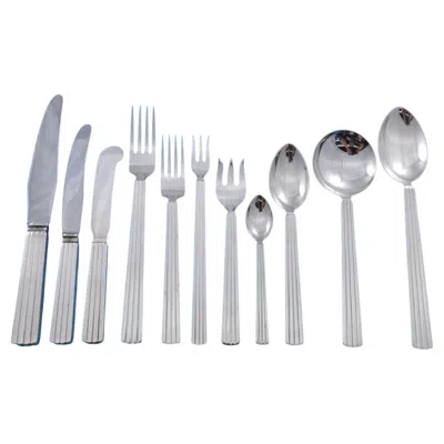 Pre-owned Georg Jensen Bernadotte By  Sterling Silver Flatware Set Service 145 Pcs Luncheon