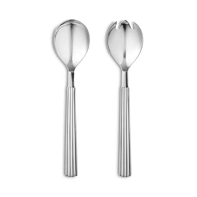 Georg Jensen Bernadotte Salad Server Set In Silver