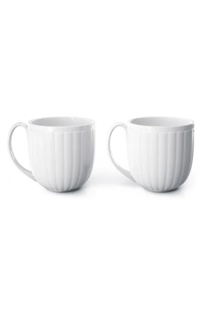 Georg Jensen Bernadotte Set Of 2 Porcelain Mugs In White