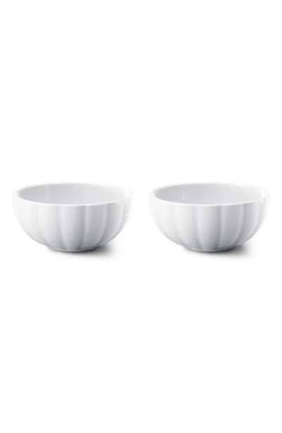 Georg Jensen Bernadotte Set Of 2 Small Porcelain Bowls In White