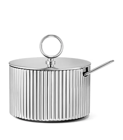 Georg Jensen Bernadotte Stainless Steel Sugar Bowl And Spoon