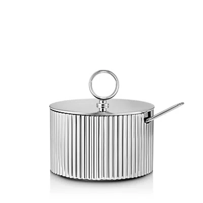 Georg Jensen Bernadotte Sugar Bowl With Spoon In Silver