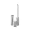Georg Jensen Bernadotte Tealight & Candleholder, Set Of 3 In Metallic