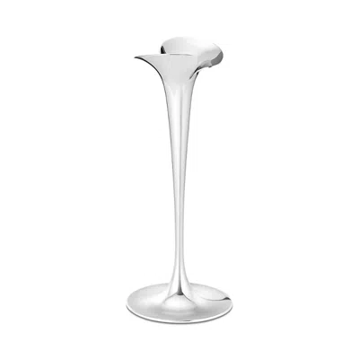 Georg Jensen Bloom Candleholder, Large, Stainless Steel, Mirror, Set Of 2 In Silver