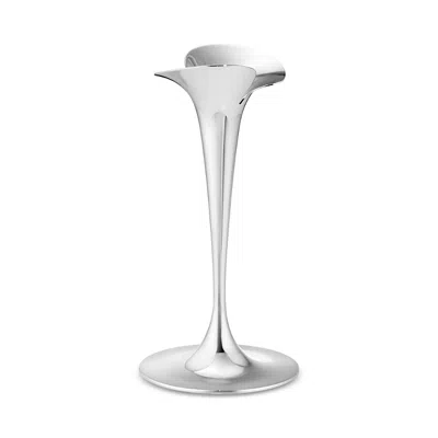 Georg Jensen Bloom Candleholder, Medium, Stainless Steel, Mirror, Set Of 2 In Silver