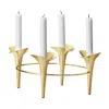 Georg Jensen Bloom 18k Gold-plated Taper Candleholder In Gold