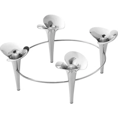 Georg Jensen Bloom Taper Candleholder In Silver