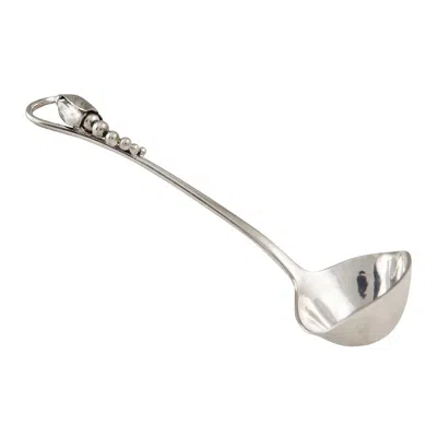 Pre-owned Georg Jensen Blossom Sterling Silver Gravy Ladle 153