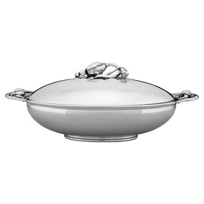 Pre-owned Georg Jensen Blossom Sterling Silver Oval Lidded Tureen 2c