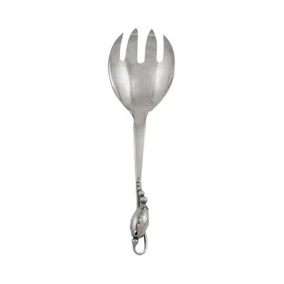 Pre-owned Georg Jensen Blossom Sterling Silver Serving Fork Small 116