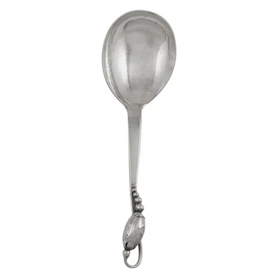 Pre-owned Georg Jensen Blossom Sterling Silver Serving Spoon Small 115