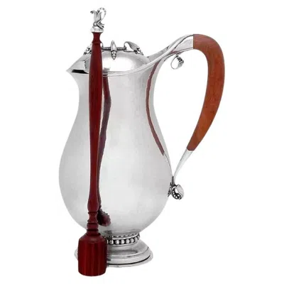 Pre-owned Georg Jensen Boxed Large  Chocolate Pot 460b With Stirrer In Brown