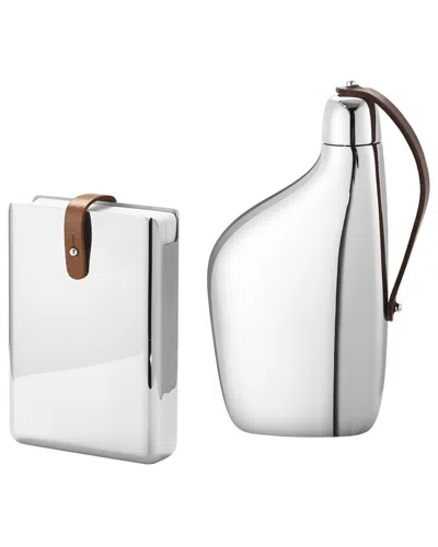 Georg Jensen Card Game & Case In Silver