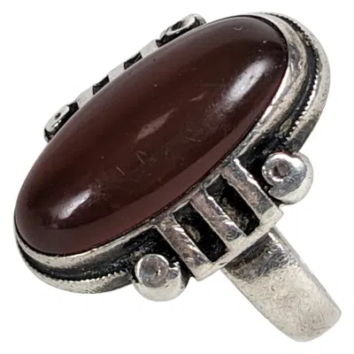 Pre-owned Georg Jensen Carnelian Deco Ring In Multi