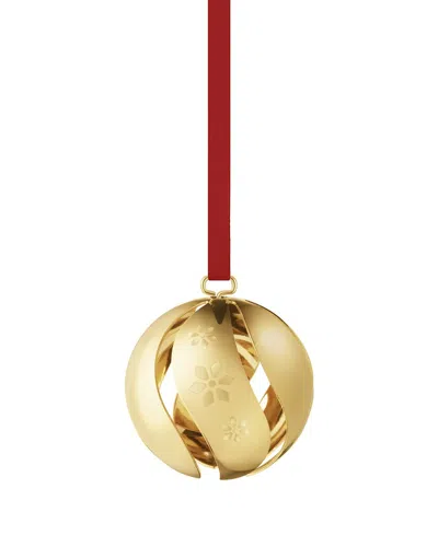Georg Jensen Christmas Collectibles 18k Gold-plated Ball Ornament
