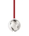 Georg Jensen Christmas Collectibles Palladium Plated Ball Ornament In Silver