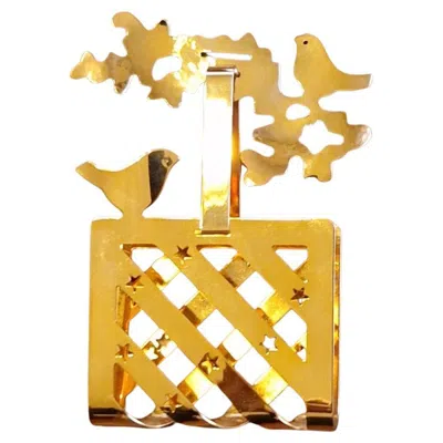 Pre-owned Georg Jensen Christmas Ornament 1990, Anne Marie Trolle In Yellow