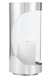 Georg Jensen Chrome Contours Hurricane Candle Holder In No Color