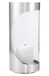 Georg Jensen Chrome Contours Medium Hurricane Candle Holder In No Color