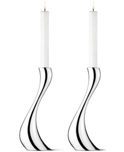GEORG JENSEN COBRA CANDLEHOLDER, LARGE, 2 PACK
