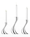 Georg Jensen Cobra Candleholder Small Three-piece Set