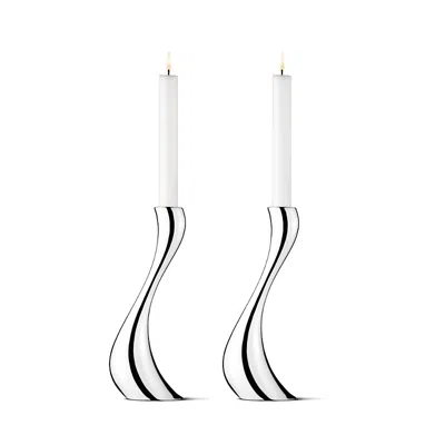 GEORG JENSEN COBRA LARGE CANDLEHOLDER, SET OF 2,3586695
