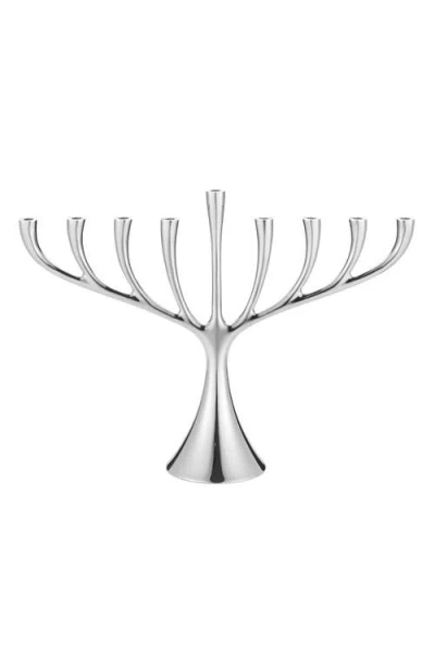Georg Jensen Cobra Mirror Menorah In Silver