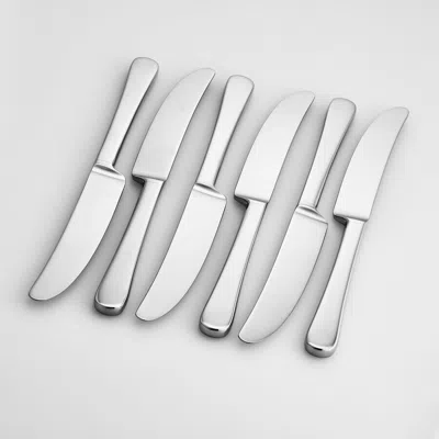 Georg Jensen Copenhagen Stainless Steel Dinner Knife Set 6 Pieces 3640015 In Silver