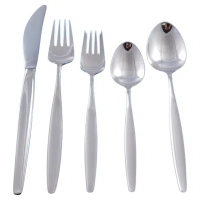 Pre-owned Georg Jensen Cypress By  Sterling Silver Flatware Set For 12 Service 61 Pc Dinner